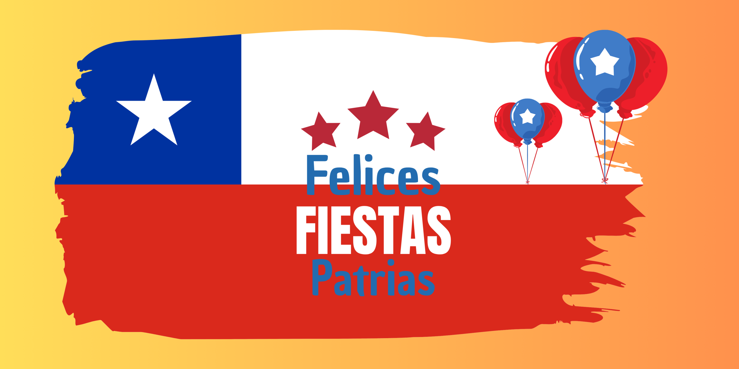 Bandera chilena flameando